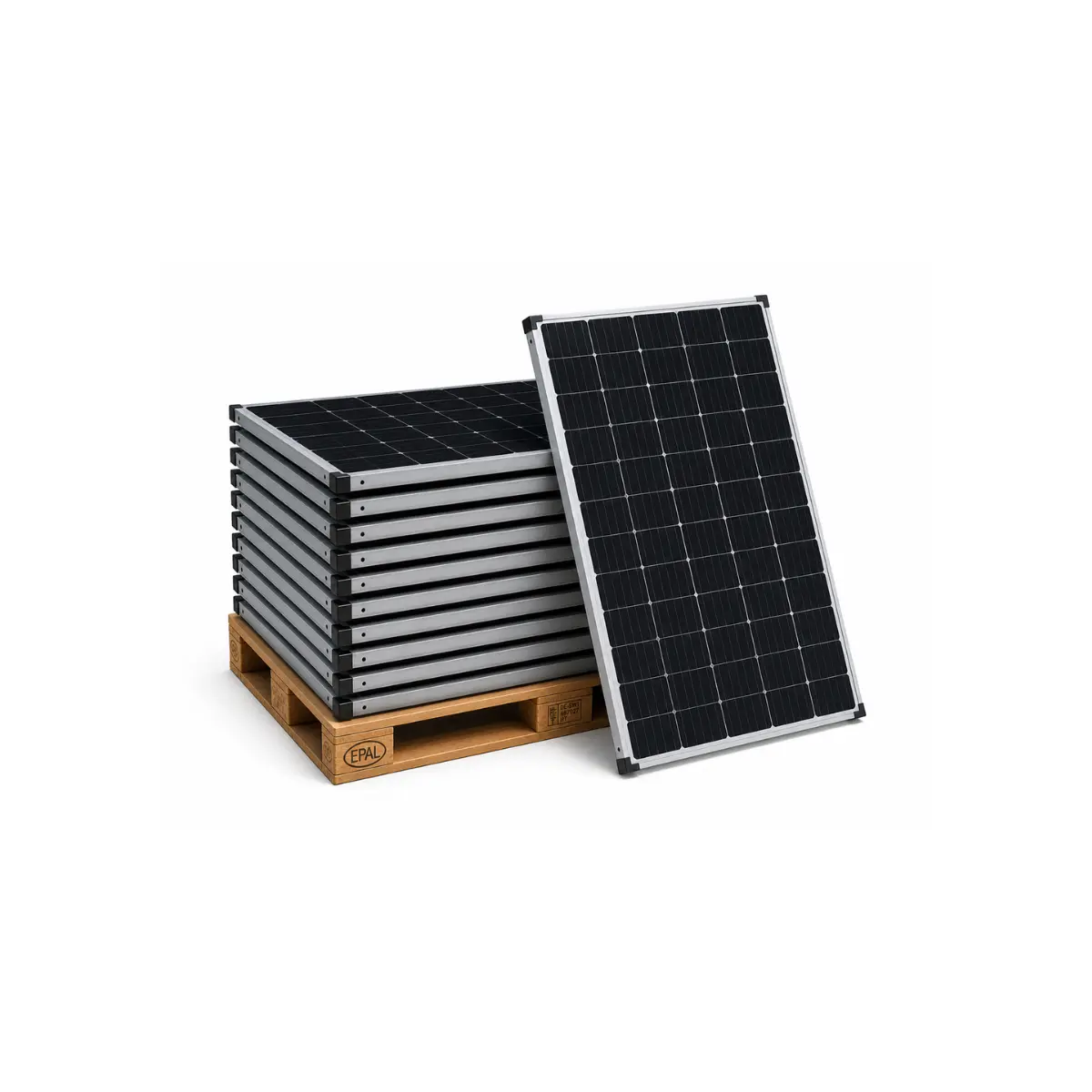 Rücknahme von PV-Modulen auf einer Palette