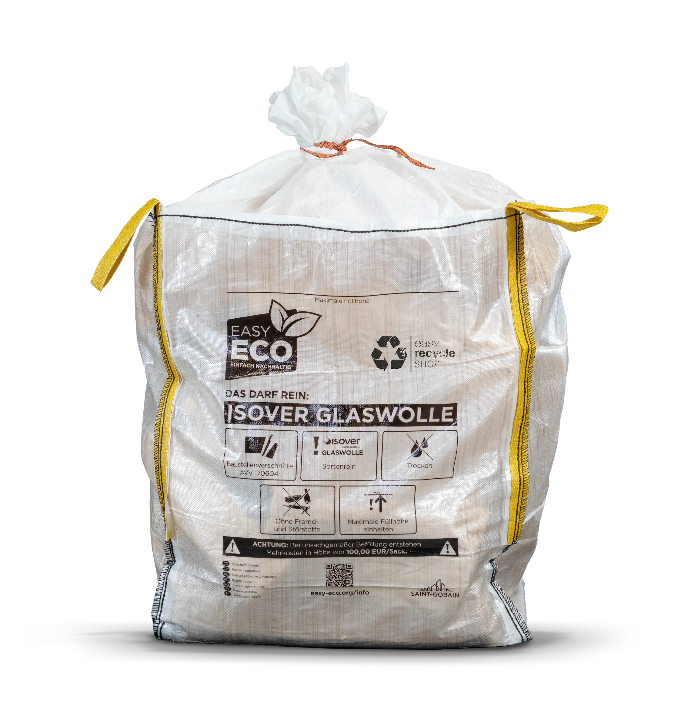 easy recycle SHOP Bigbag für die Rücknahme von Isover Glaswolle ganz einfach gemacht