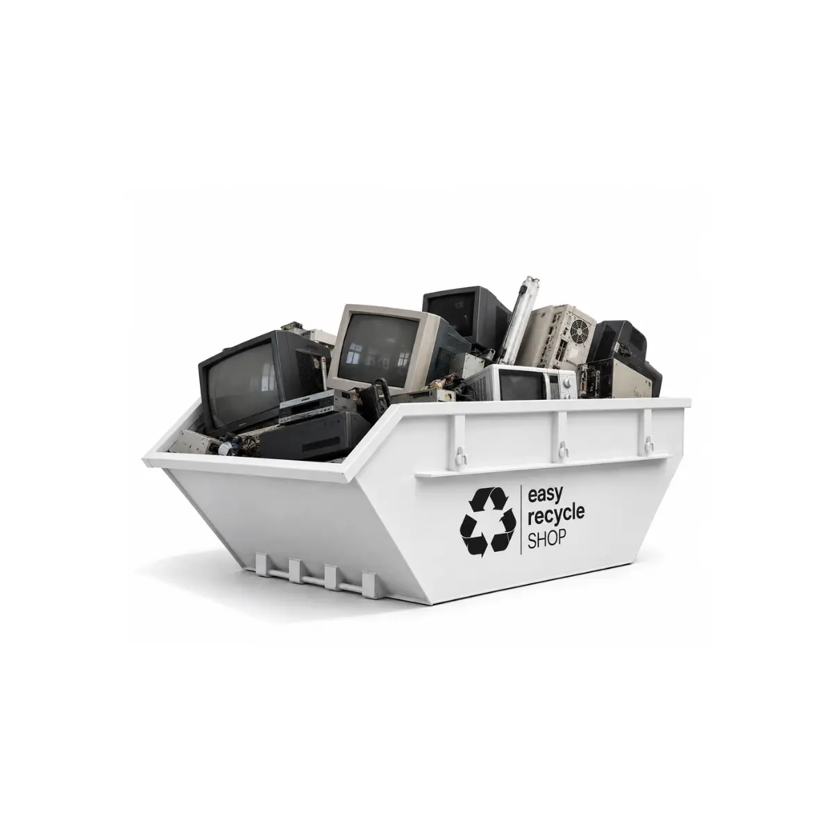 Ein Container vom easy recycle SHOP zur Entsorgung von gefährlichem ungefährlichem Elektroschrott