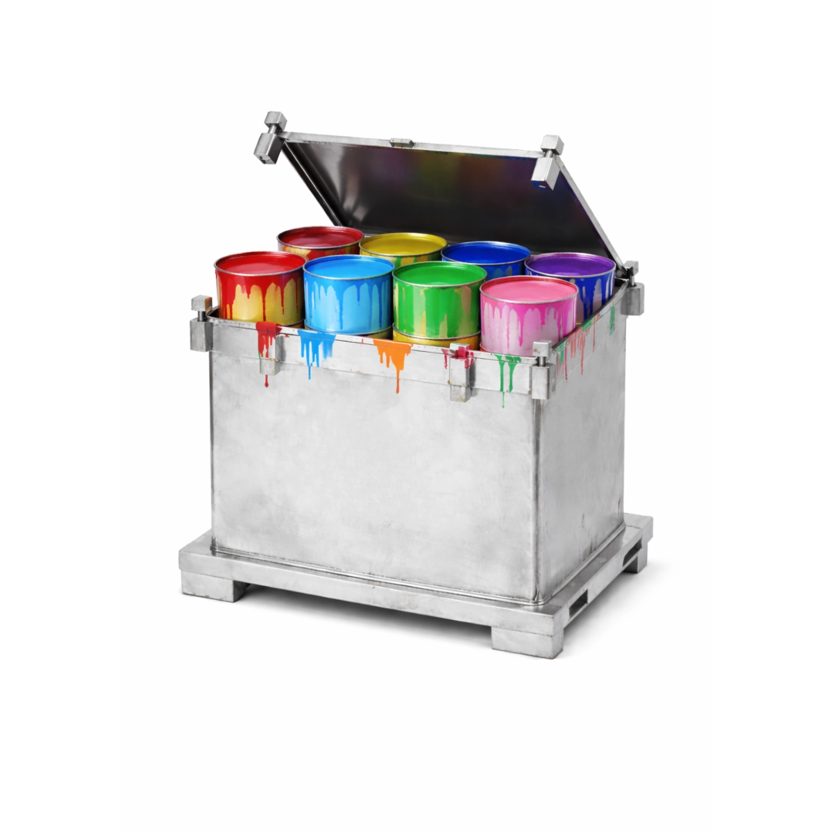 Restfarbe im ASP-Behälter