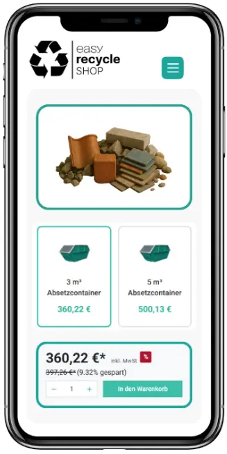 Abfallarten und Container wählen