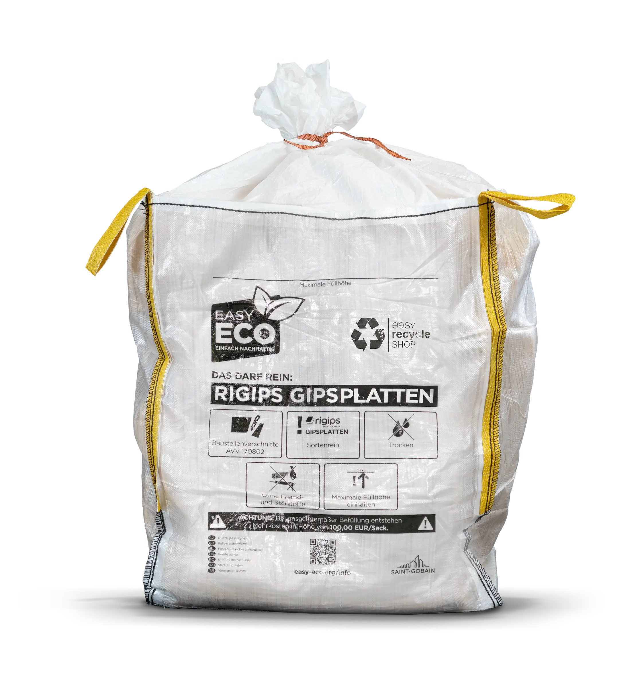 easy recycle SHOP Bigbag für die Rücknahme von Gipsplatten ganz einfach gemacht