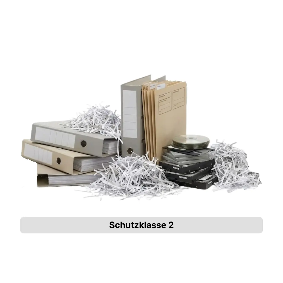 Aktenvernichtung mit der Schutzklasse 2 bestellen